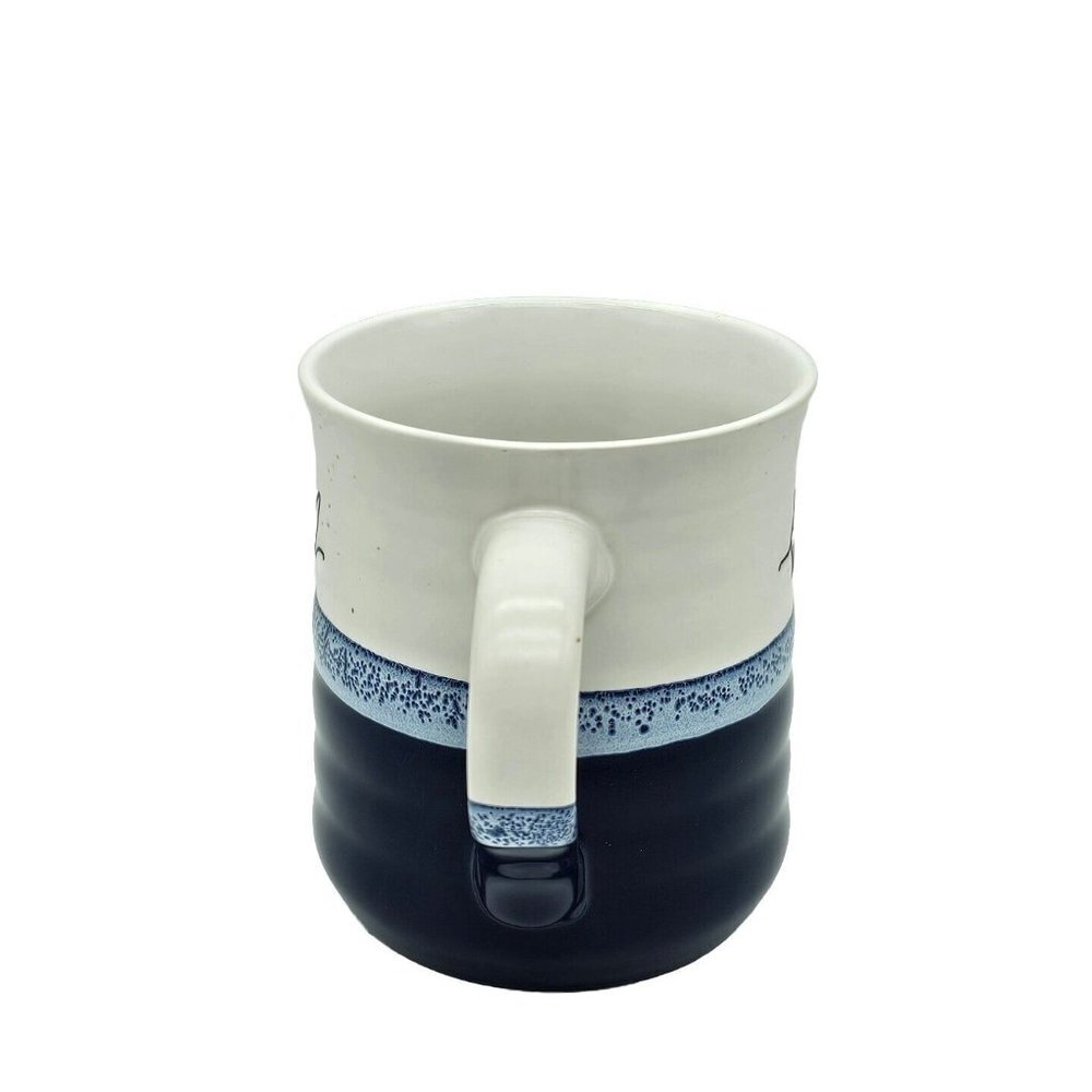 Dowan Dining Coffee Mug Blessed 20 oz Blue Farmhouse Cottage Country Pottery - Picture 5 of 7